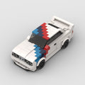 BMW M3 E30 brick model - front angle view - TheBrickTube