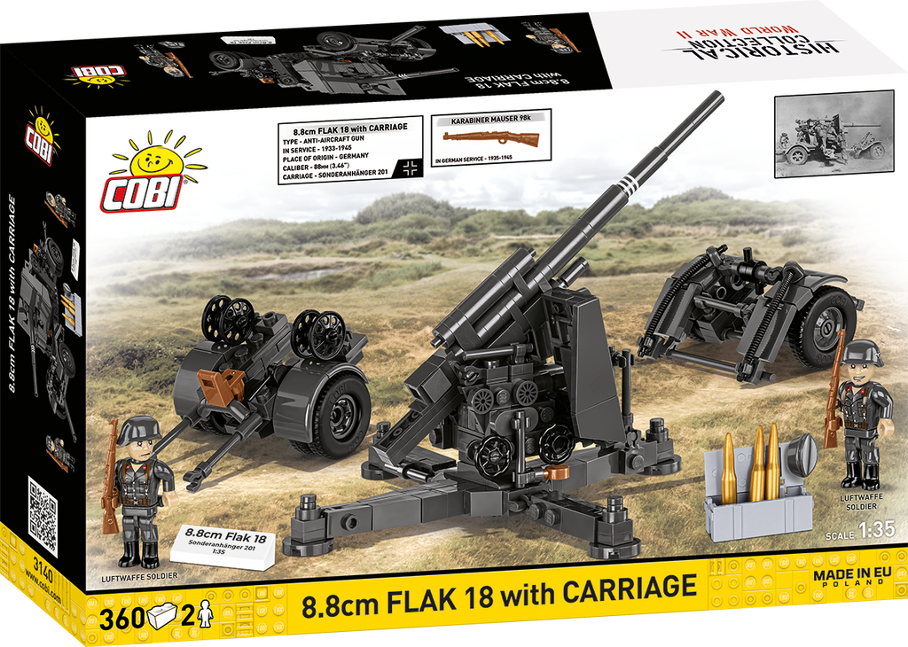 8.8cm FLAK 18 with Carriage Artillery Building Set - Image 2 of 6 | TheBrickTube