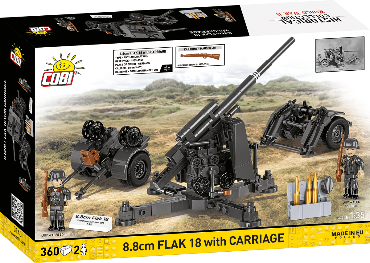 8.8cm FLAK 18 with Carriage Artillery Building Set - Image 2 of 6 | TheBrickTube