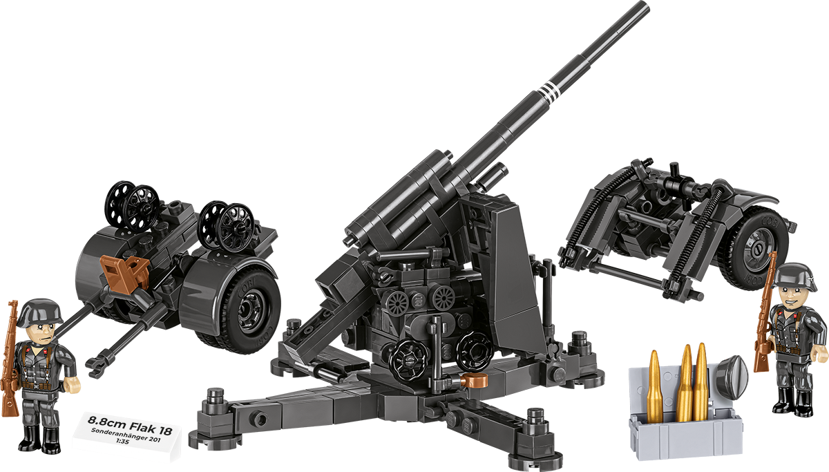 8.8cm FLAK 18 with Carriage Artillery Building Set - Image 4 of 6 | TheBrickTube