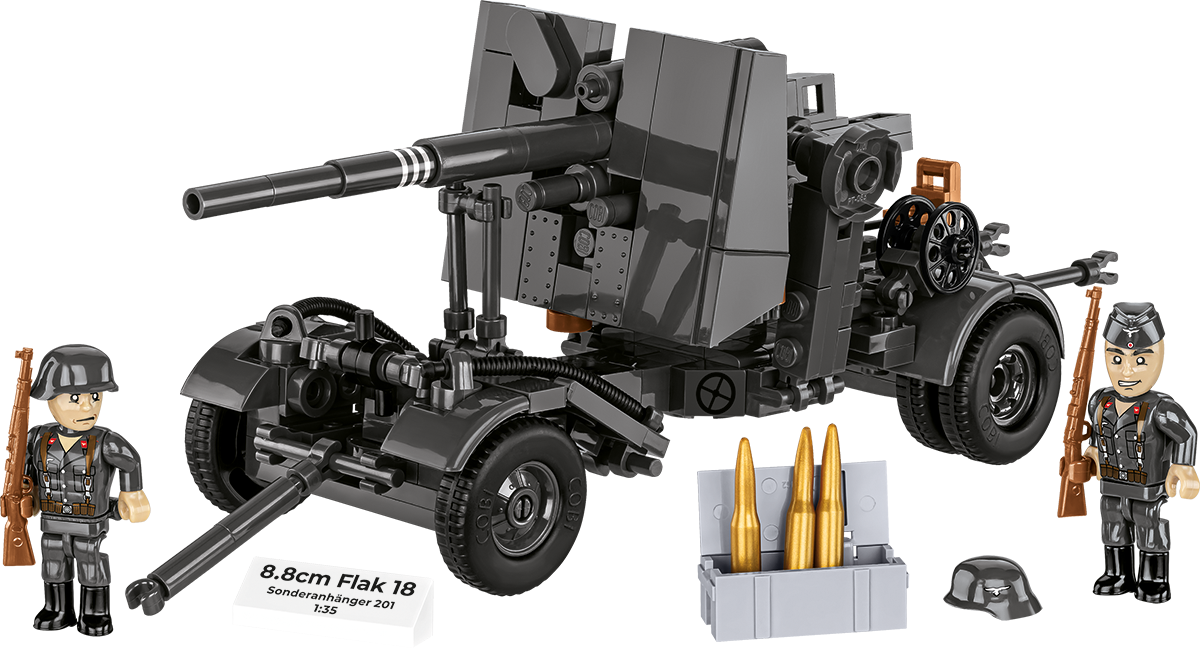 8.8cm FLAK 18 with Carriage Artillery Building Set - Image 3 of 6 | TheBrickTube