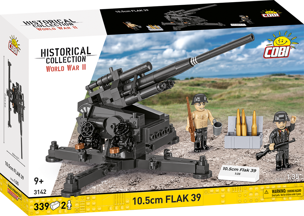 10.5cm FLAK 39 Artillery Building Set - Main Image | TheBrickTube