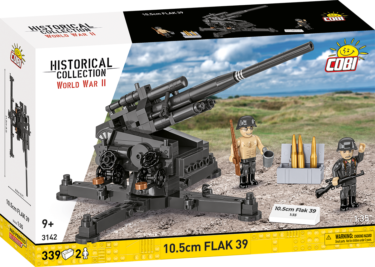 10.5cm FLAK 39 Artillery Building Set - Main Image | TheBrickTube