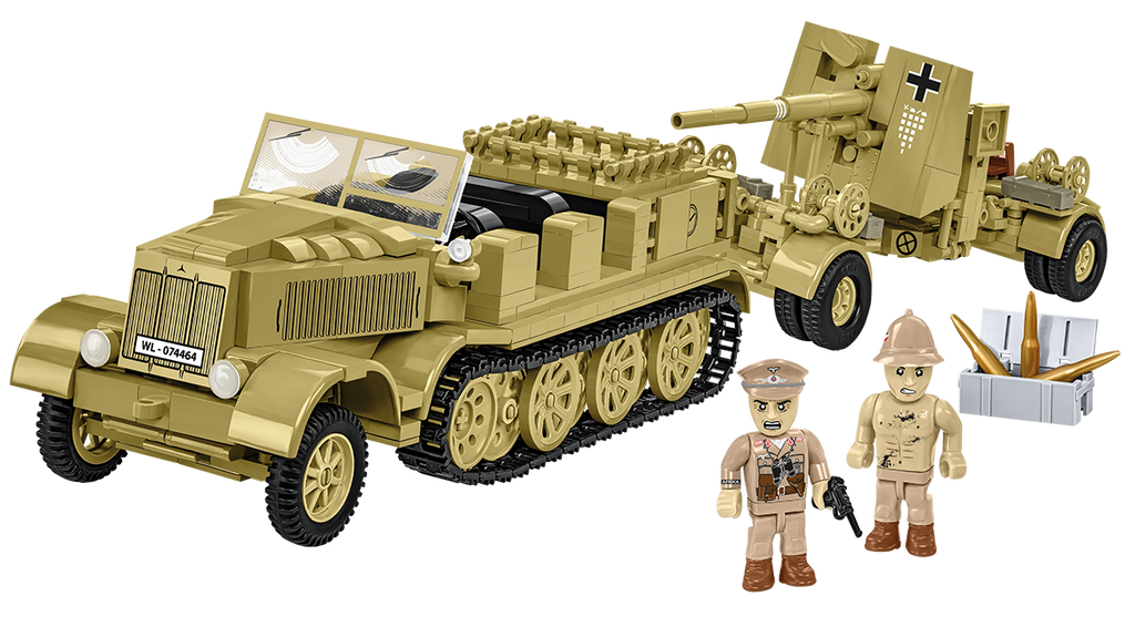Sd.Kfz.8 Towing 8.8cm FLAK 36 Artillery Half-Track Building Set - Image 3 of 6 | TheBrickTube