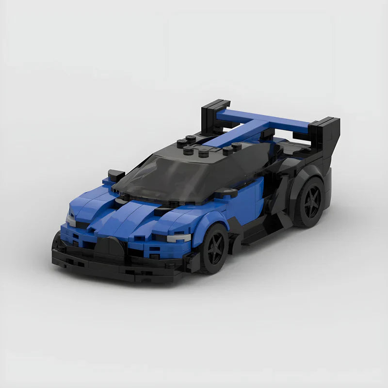 Bugatti Vision GT|Yellow brick model - rear angle view - TheBrickTube