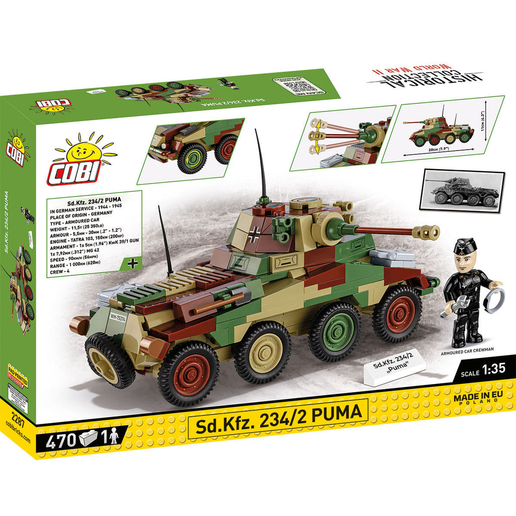 Sd.Kfz. 234/2 PUMA Armored Vehicle Building Set - Image 2 of 6 | TheBrickTube
