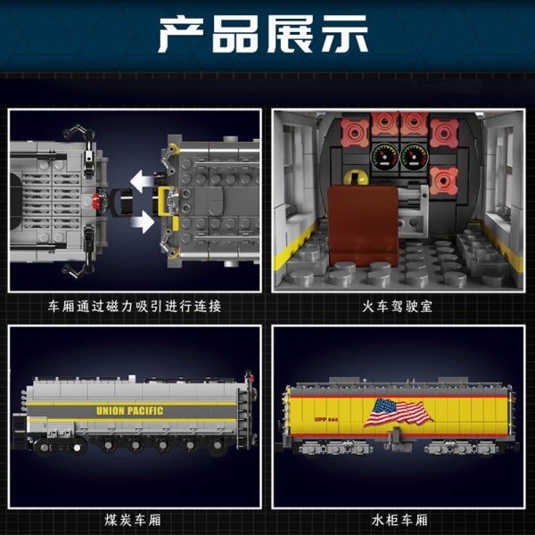 MouldKing 12031 Union Pacific 844 Steam Locomotive Technic - Image 3 of 7 | TheBrickTube