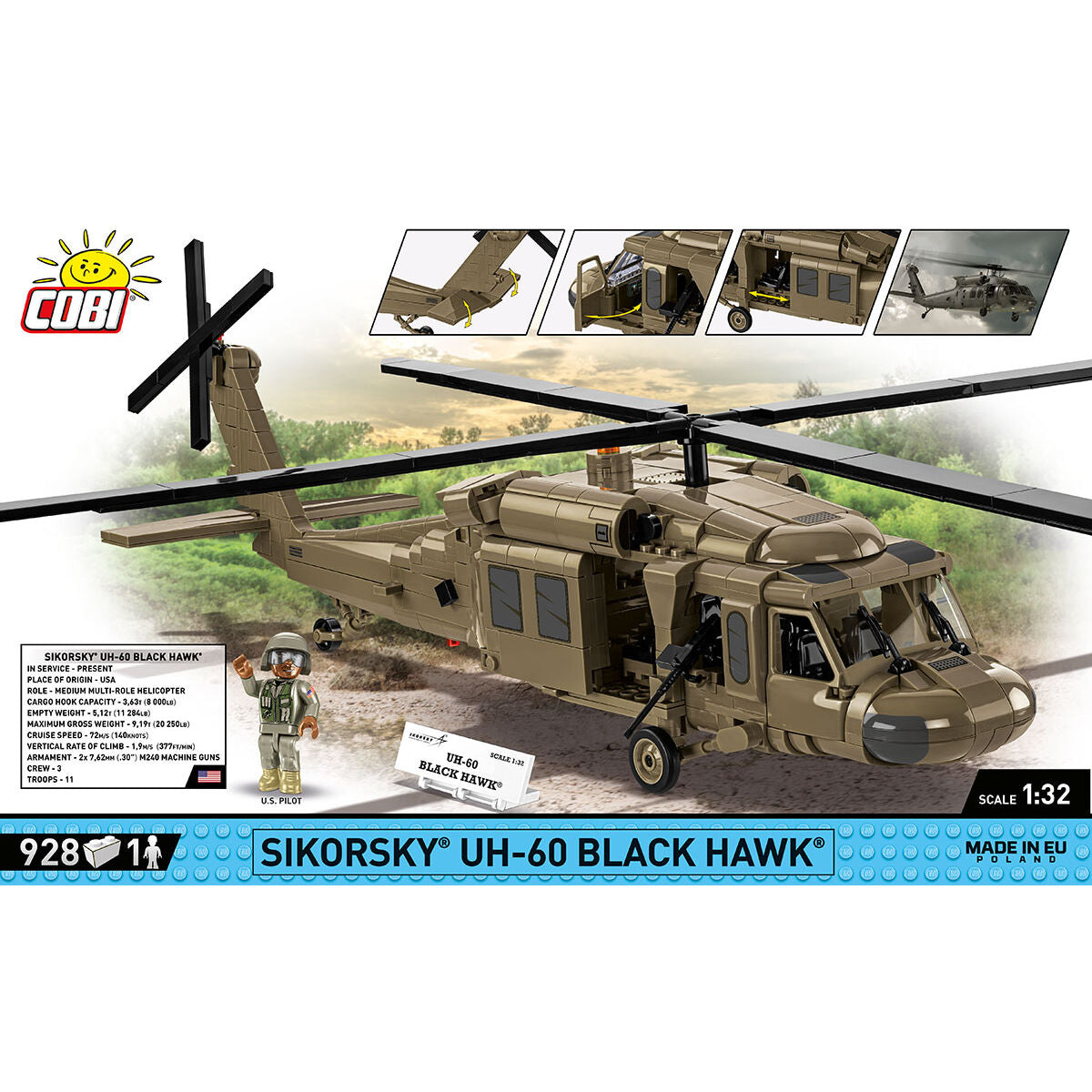 Sikorsky UH-60 Black Hawk Helicopter Building Set - Image 4 of 6 | TheBrickTube