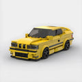 BMW M3 E36|Yellow brick model - front angle view - TheBrickTube