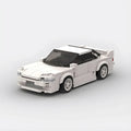 Nissan Skyline GTR R33 brick model - front angle view - TheBrickTube