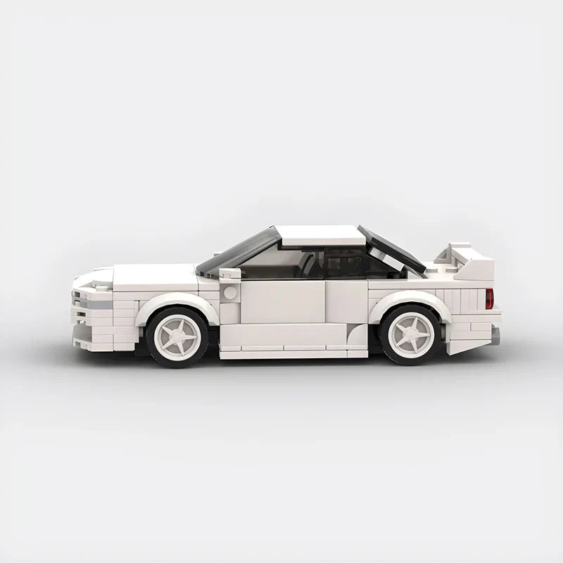 Nissan Skyline GTR R33 brick model - rear angle view - TheBrickTube