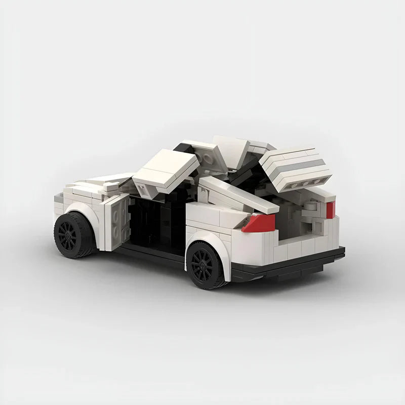 Tesla Model X brick model - detail close-up - TheBrickTube
