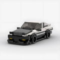 Toyota AE86 brick model - front angle view - TheBrickTube