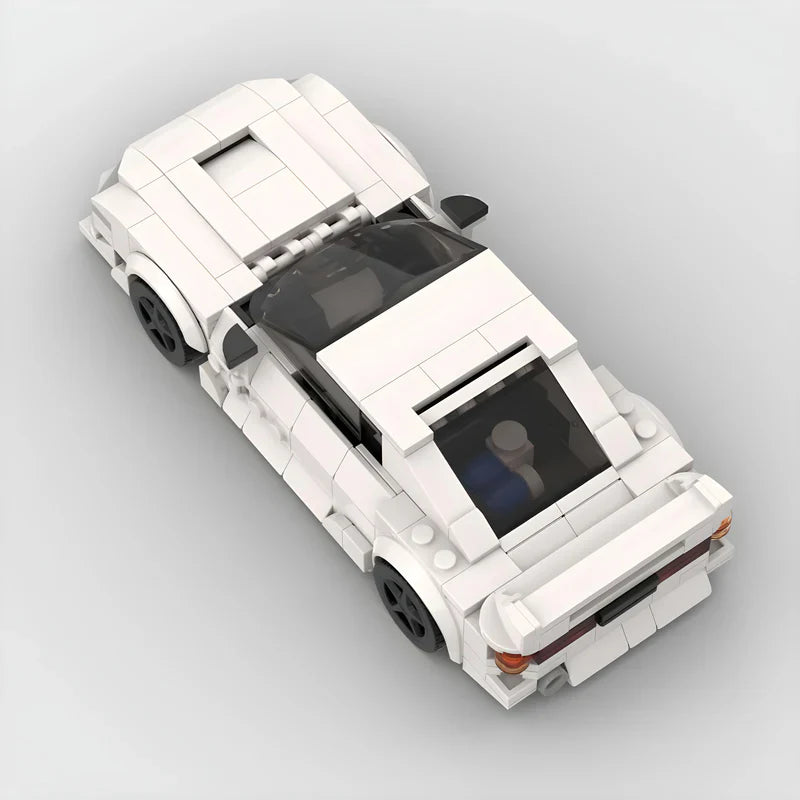 Nissan Silvia S14|Grey brick model - display view - TheBrickTube