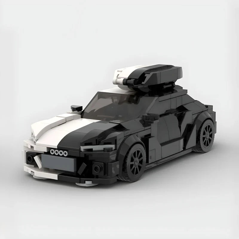 Audi RS6 ABT|Jon Olsson brick model - front angle view - TheBrickTube