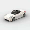 Nissan 350Z Convertible brick model - front angle view - TheBrickTube