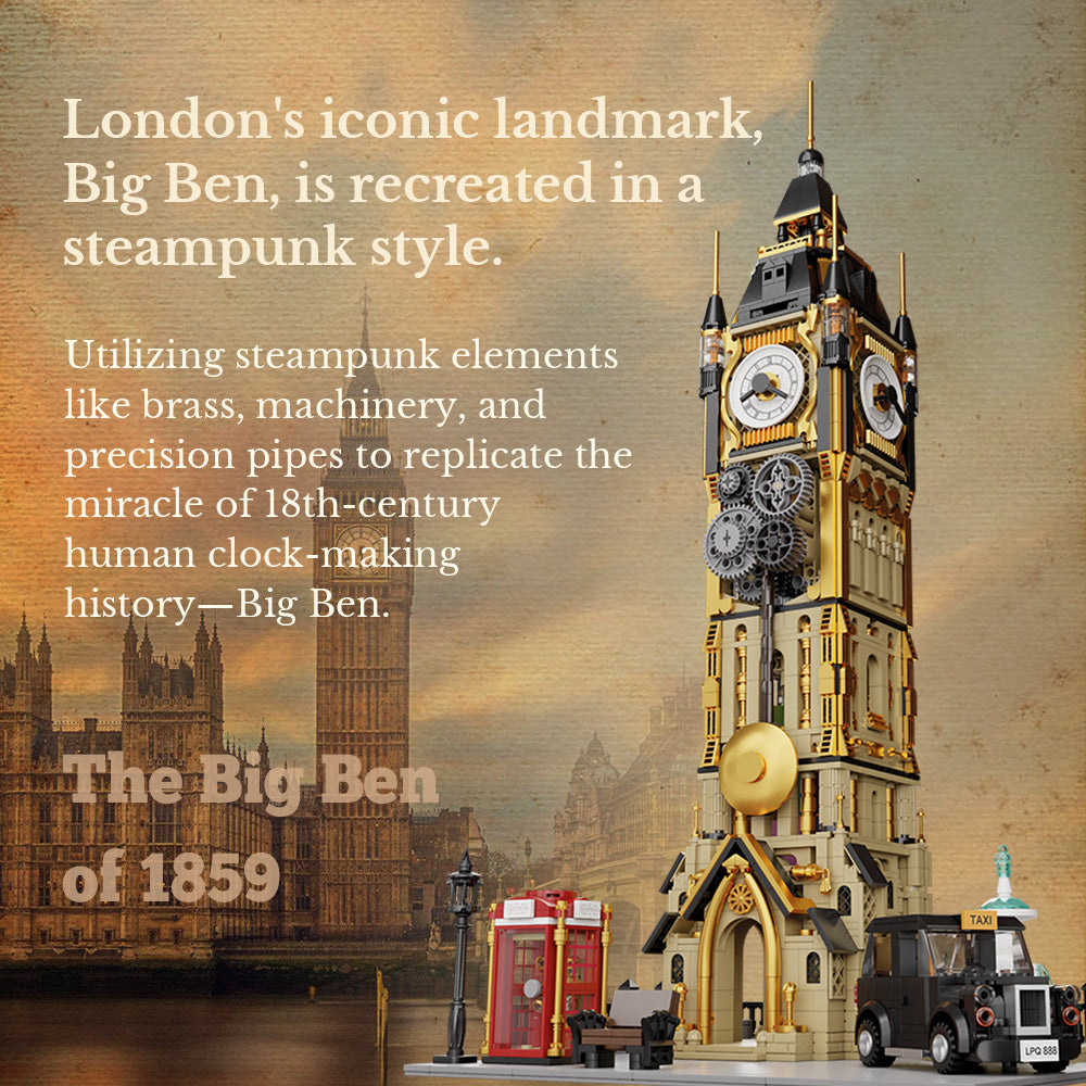 Pantasy Steampunk Series - Clock Tower Park 85008 - Image 4 of 8 | TheBrickTube
