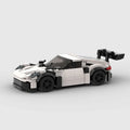 Porsche 911 GT3RS 992 brick model - front angle view - TheBrickTube