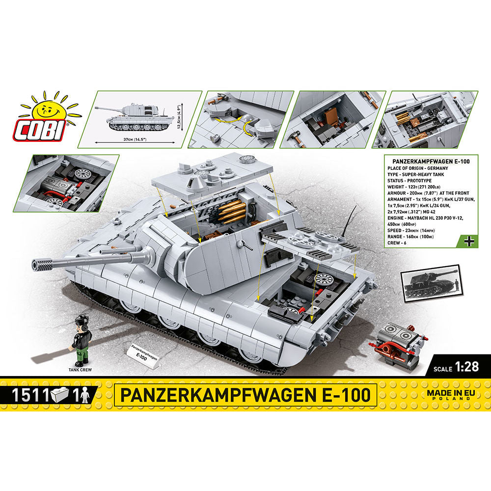 Panzerkampfwagen E-100 Tank Building Set - Image 4 of 6 | TheBrickTube