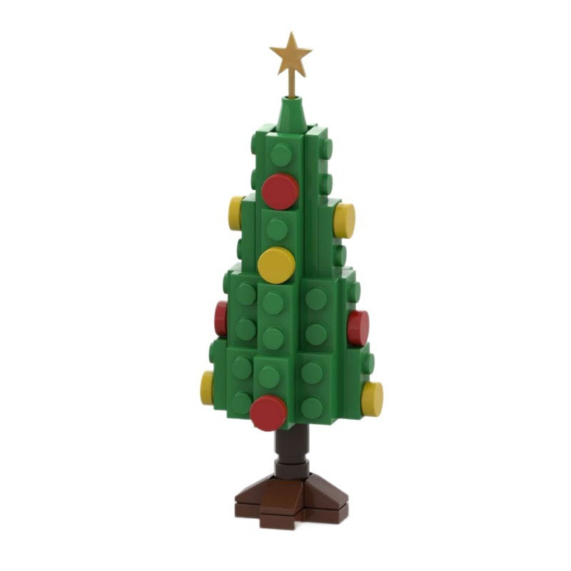 Ford Mustang |Christmas Edition brick model - rear angle view - TheBrickTube