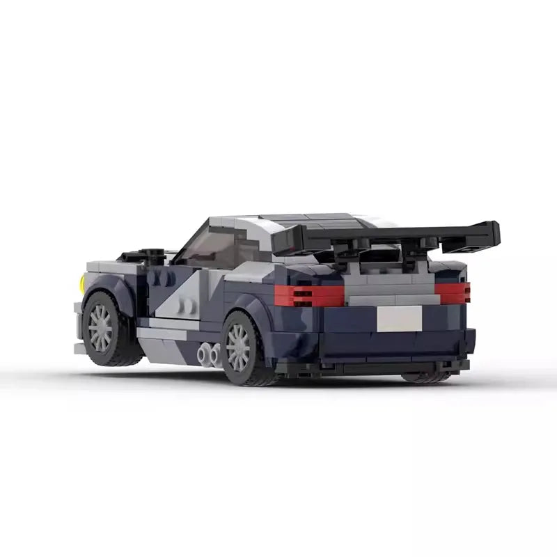 BMW E46 M3 Need For Speed brick model - rear angle view - TheBrickTube