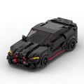 BMW M4 CSL|Black brick model - front angle view - TheBrickTube