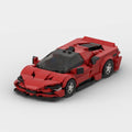 Ferrari SF90 brick model - front angle view - TheBrickTube