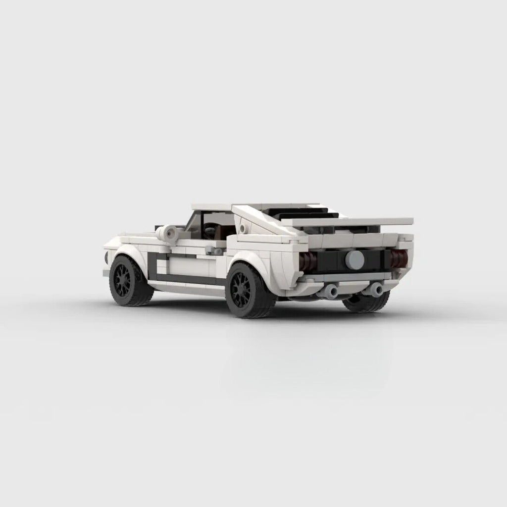 Ford Mustang Classic brick model - side profile view - TheBrickTube