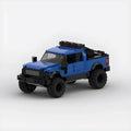Ford F150 Raptor|Blue brick model - front angle view - TheBrickTube
