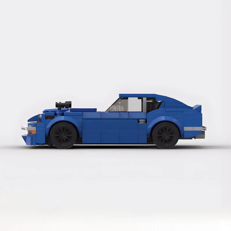 Nissan Fairlady Z 240Z brick model - rear angle view - TheBrickTube