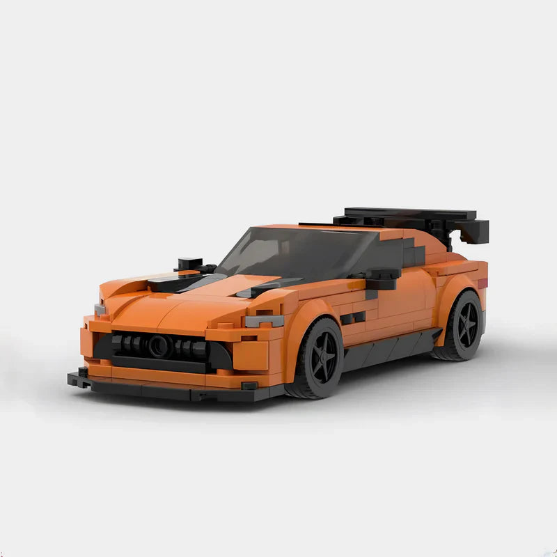 Mercedes-Benz AMG GT Black series|Grey brick model - top-down view - TheBrickTube