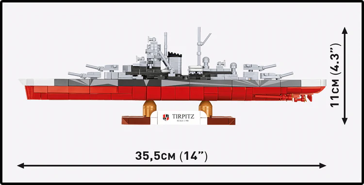 German Battleship Tirpitz 1:700 Scale Building Set - Image 6 of 6 | TheBrickTube