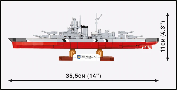 German Battleship Bismarck 1:700 Scale Building Set - Image 3 of 6 | TheBrickTube