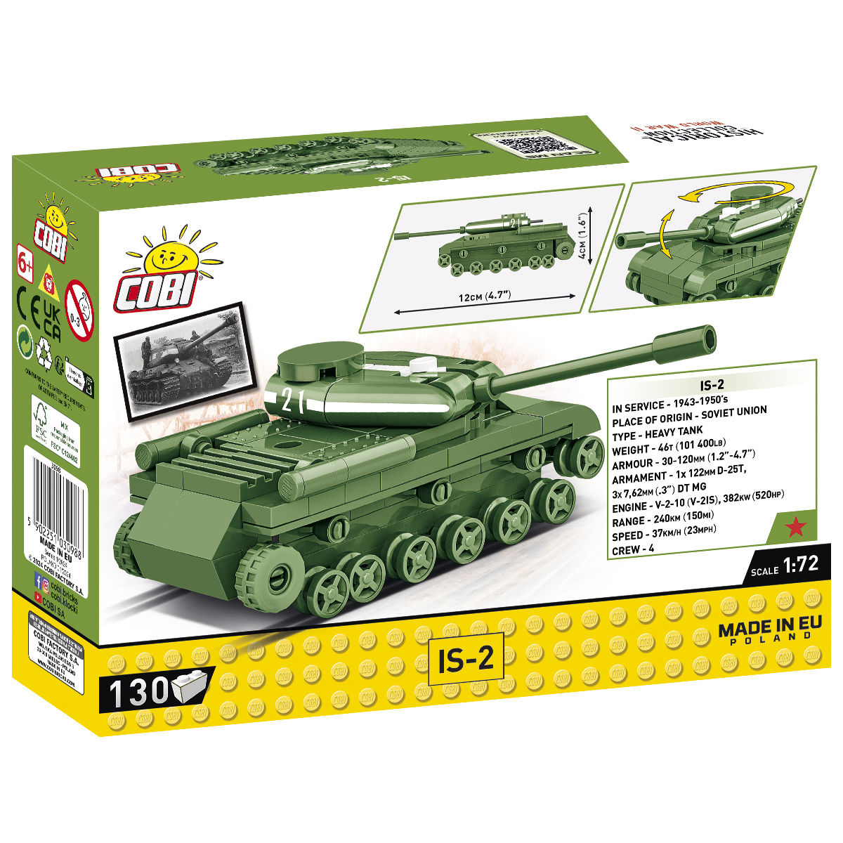 IS-2 Tank 1:72 Scale Building Set - Image 2 of 6 | TheBrickTube
