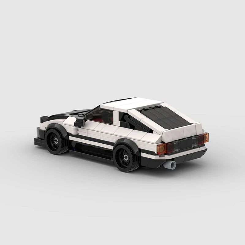 Toyota AE86 Initial D brick model - rear angle view - TheBrickTube