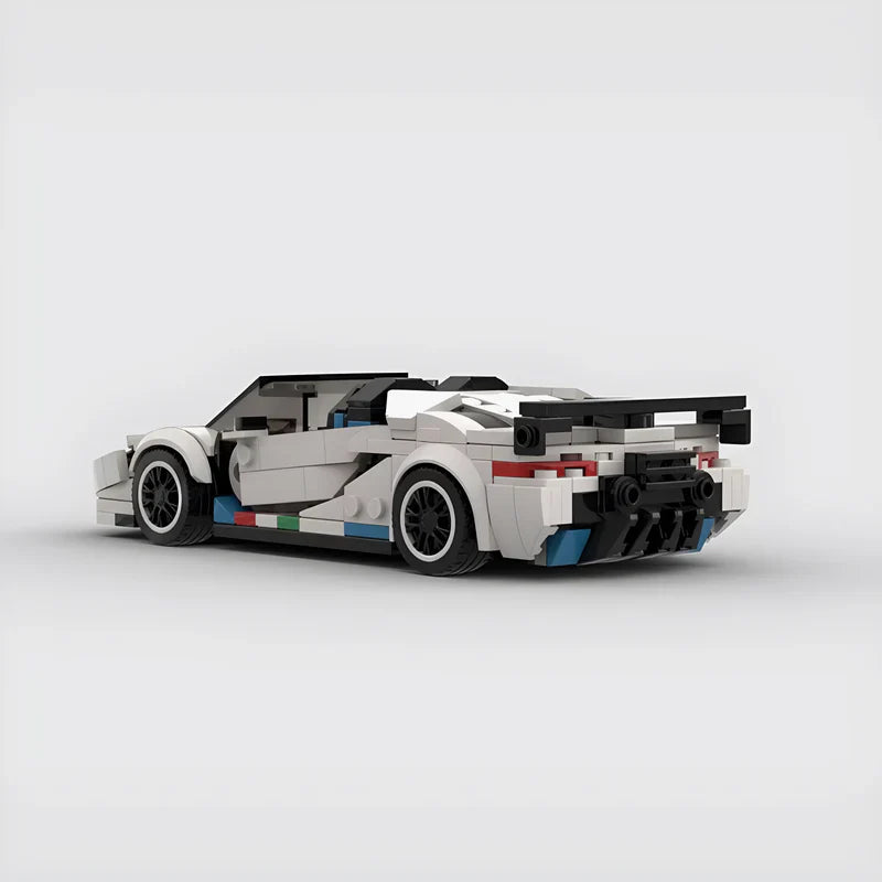 Lamborghini Aventador SVJ brick model - rear angle view - TheBrickTube