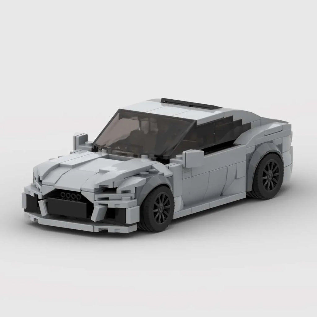 Audi RS7|Grey brick model - front angle view - TheBrickTube
