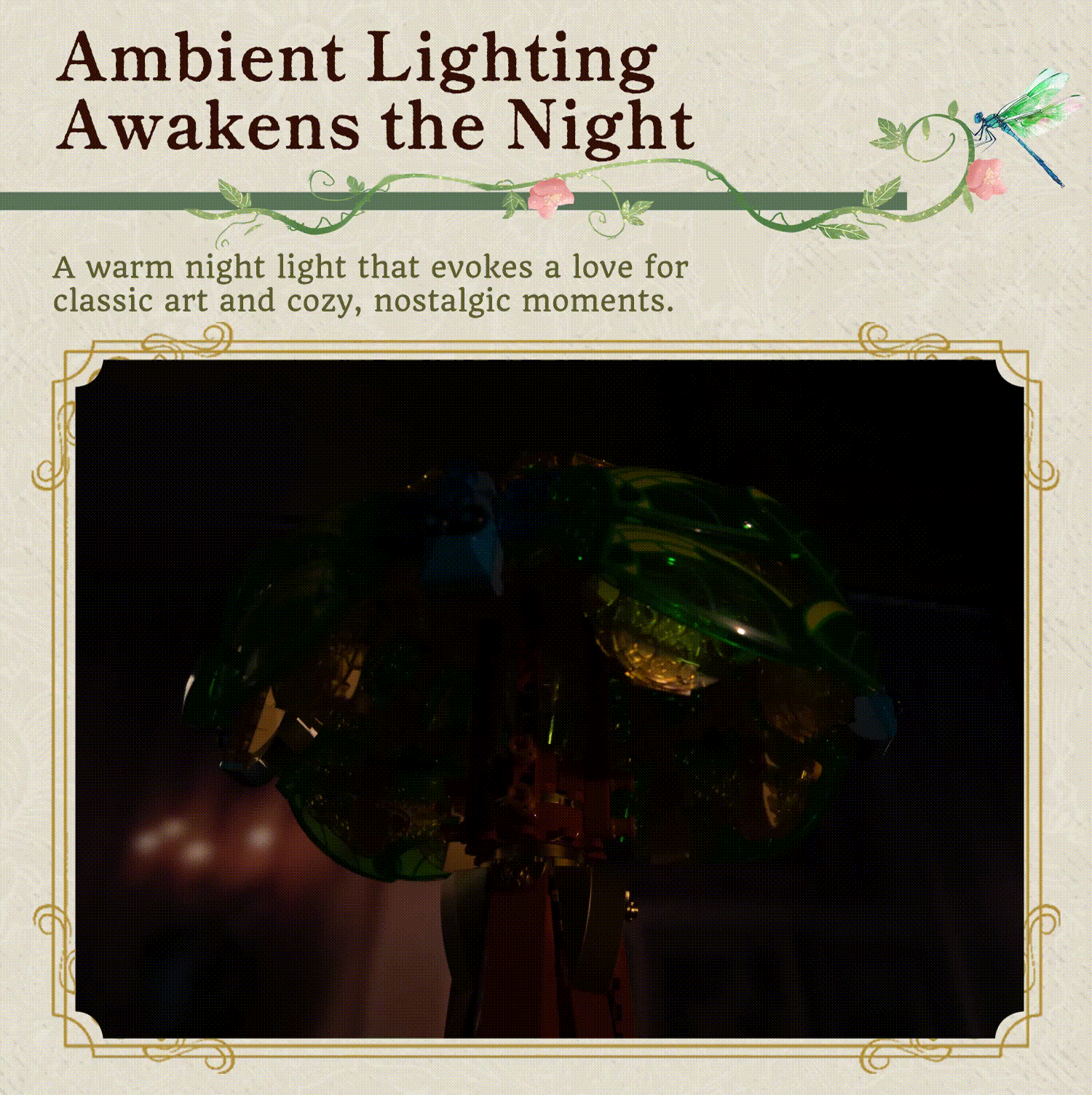 Pantasy Stained Glass Table Lamp 85042 - Image 4 of 8 | TheBrickTube