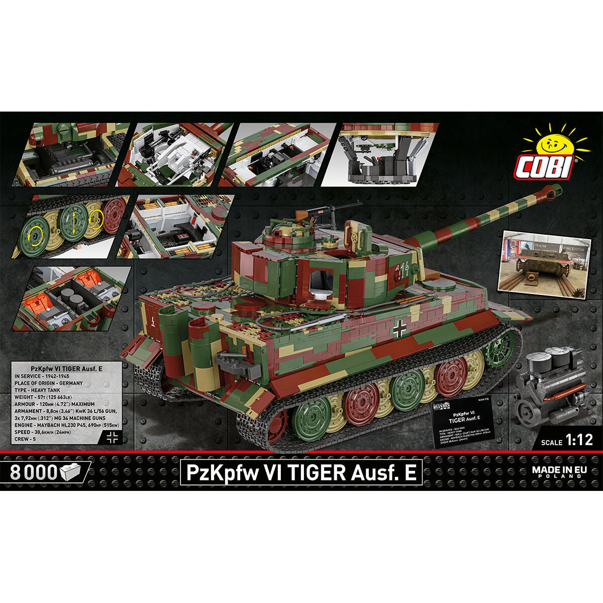 Executive Edition PzKpfw VI Ausf. E Panzer Tank Building Set - Image 4 of 6 | TheBrickTube