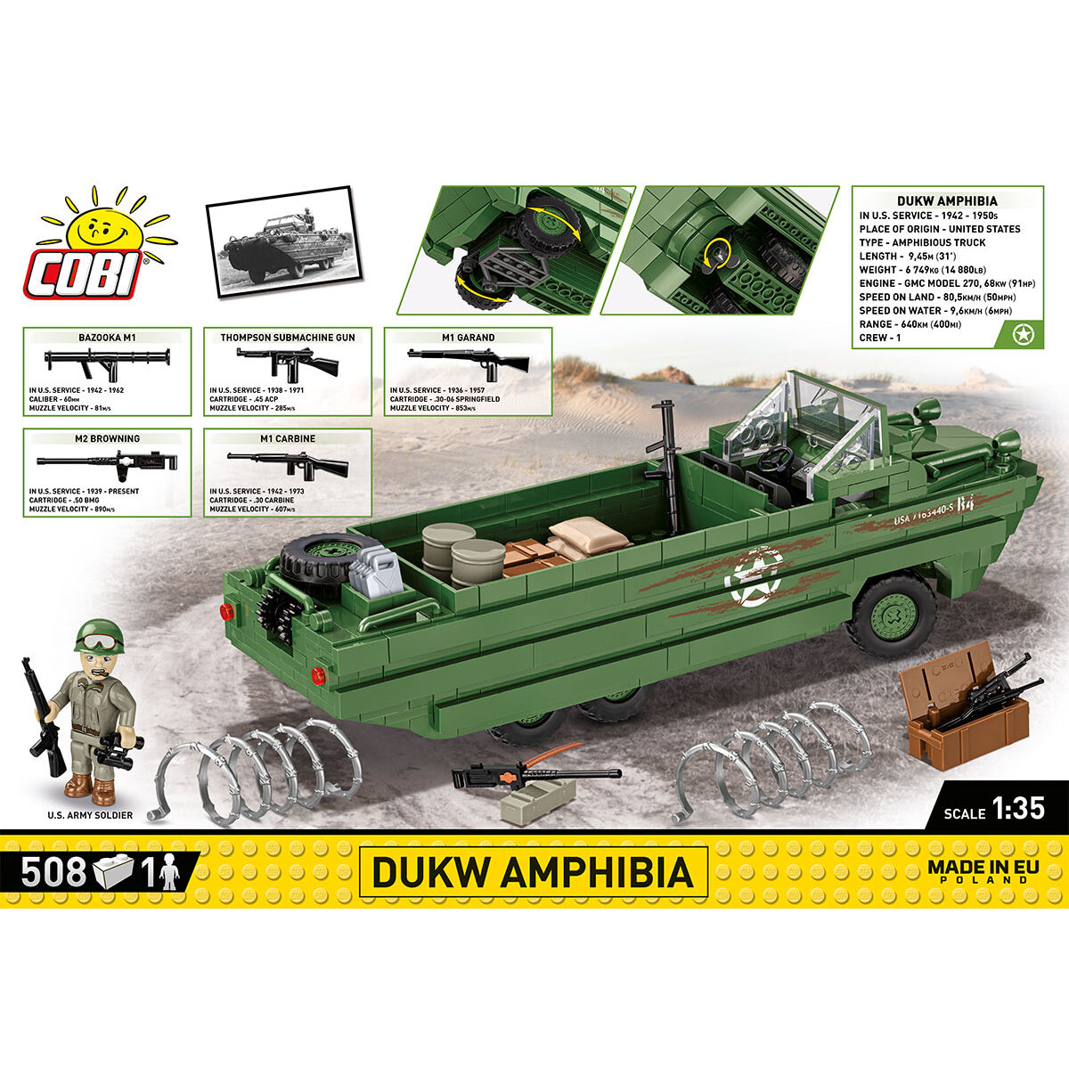 Dukw Amphibia Landing Vehicle Building Set - Image 4 of 6 | TheBrickTube