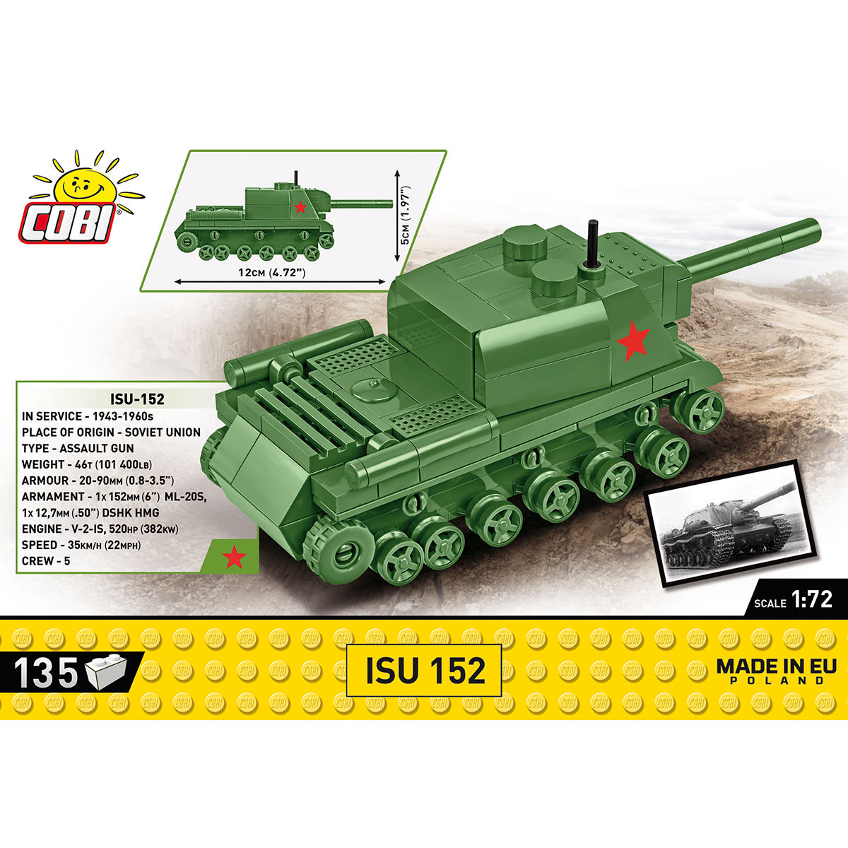 ISU 152 Tank 1:72 Scale Building Set - Image 4 of 6 | TheBrickTube