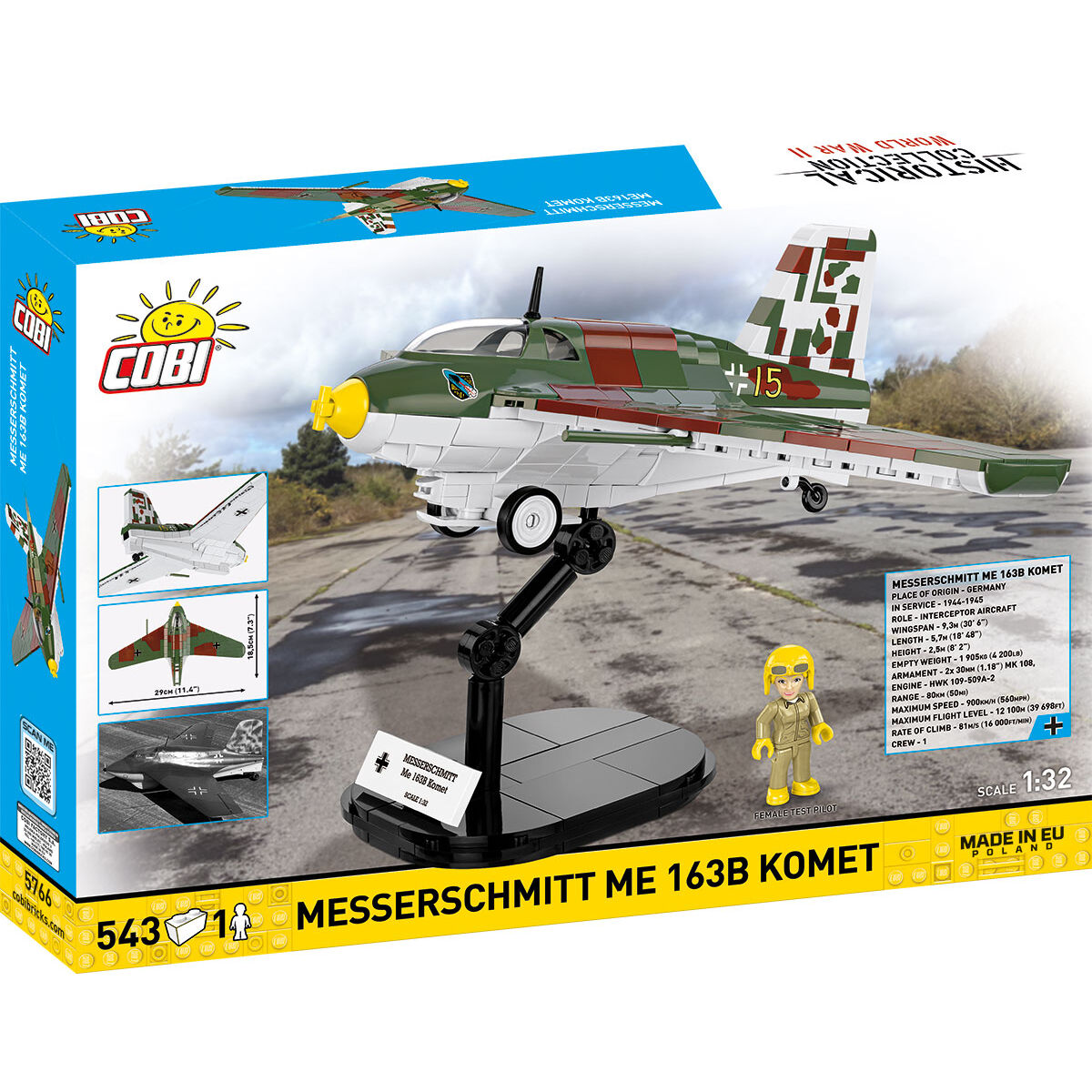 Messerschmitt Me 163B Komet Jet Fighter Building Set - Image 2 of 6 | TheBrickTube