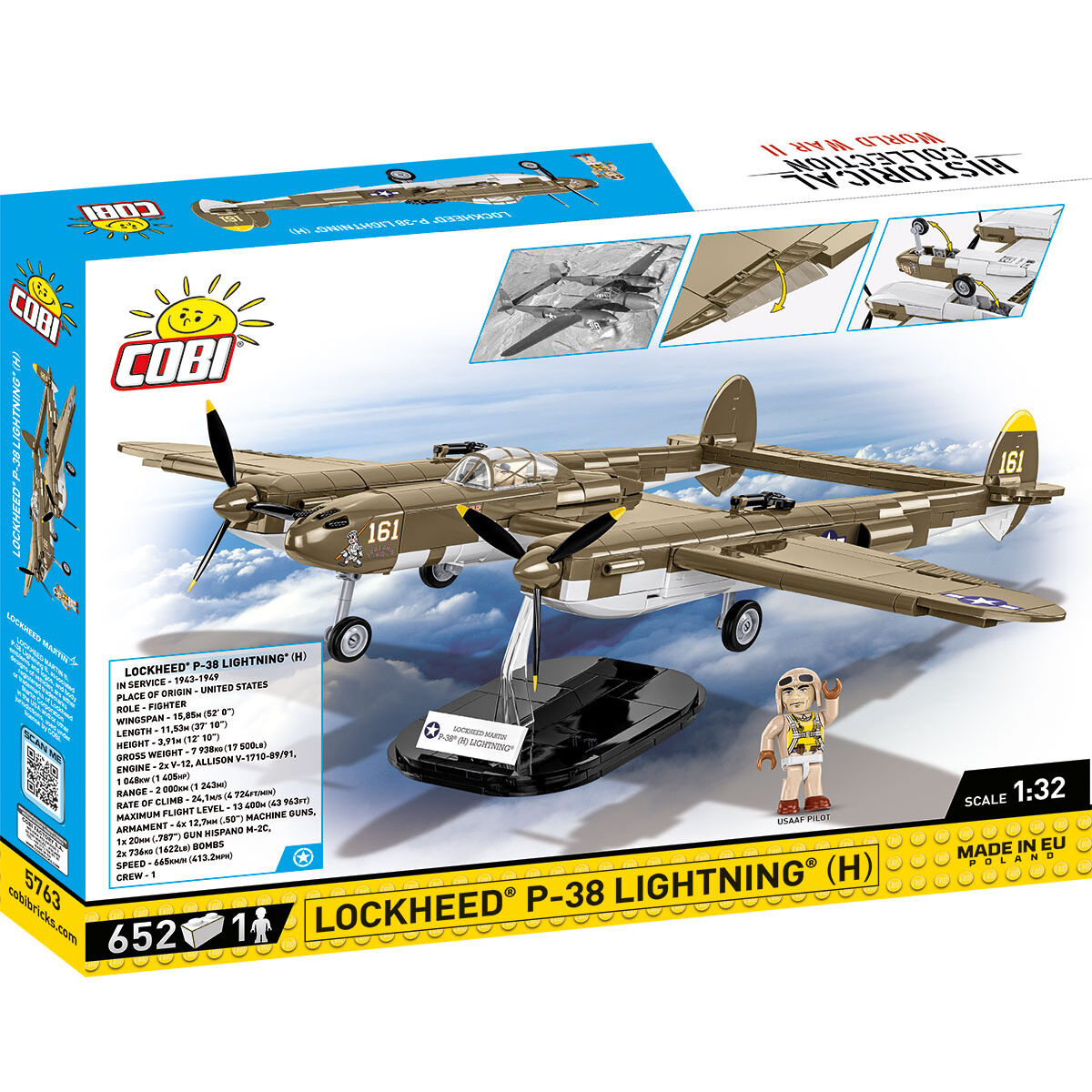 Lockheed P-38 Lightning (H) Fighter Building Set - Image 2 of 6 | TheBrickTube