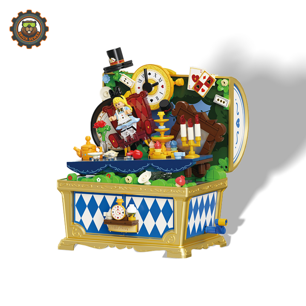 Alice in Wonderland Music Box Building Blocks | Fairytale Teatime Collectible - Image 5 of 8 | TheBrickTube