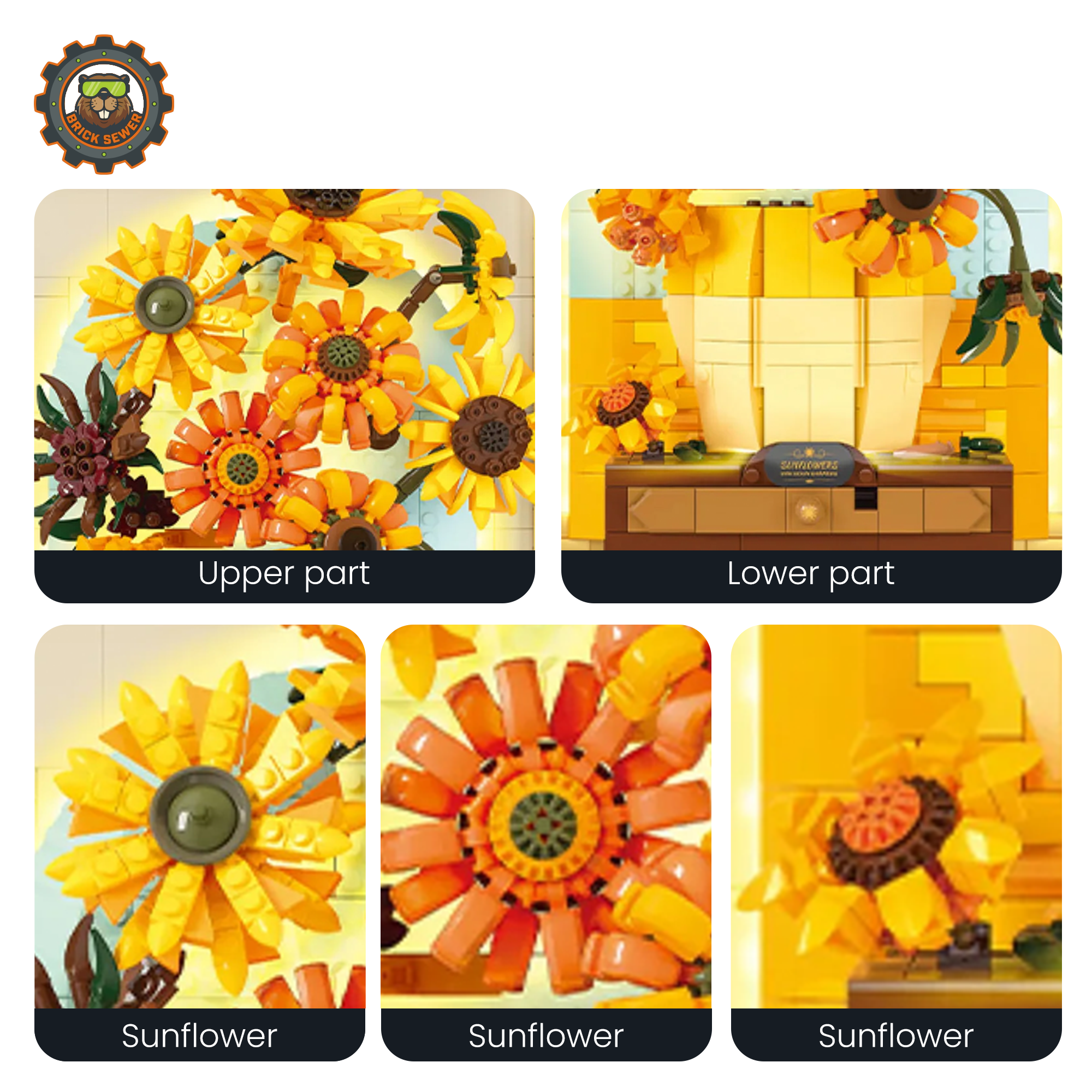 Sunflowers 1100pcs - Image 4 of 8 | TheBrickTube
