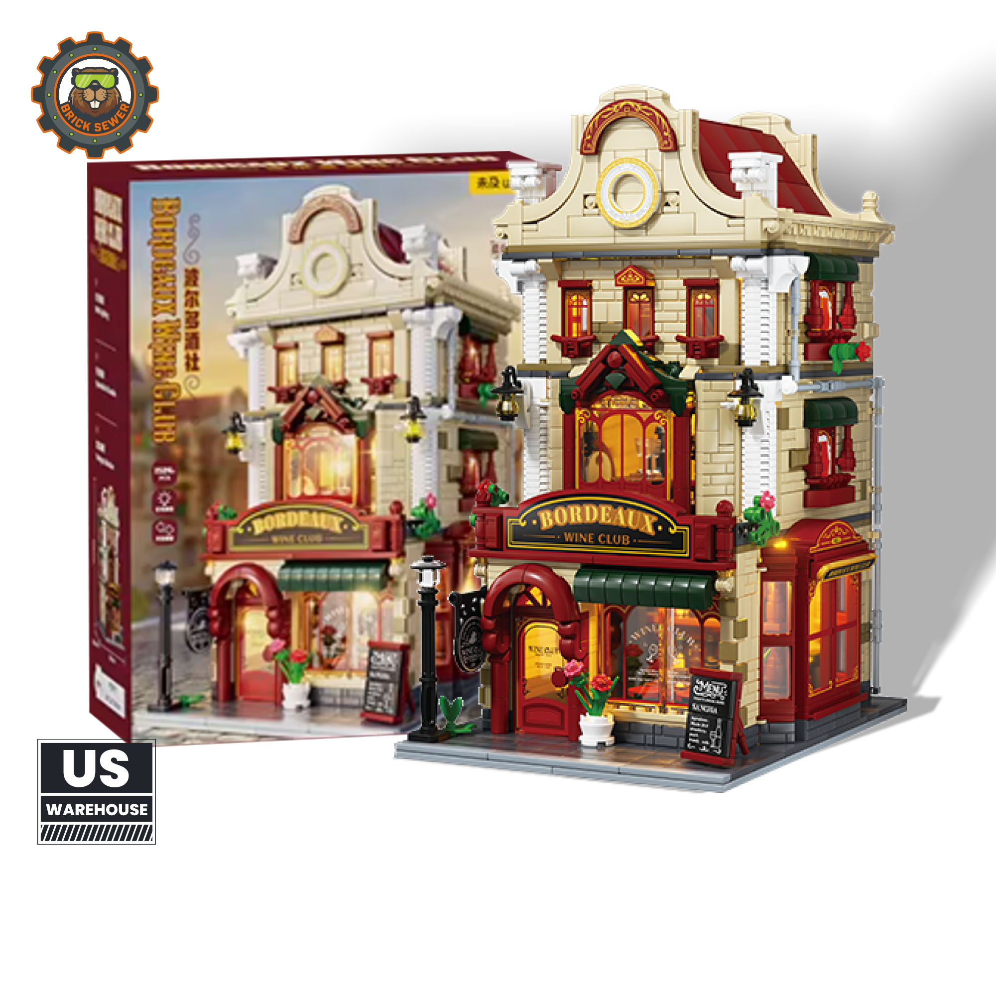 Bordeaux Wine House 1520pcs | Modular Building Blocks - Main Image | TheBrickTube