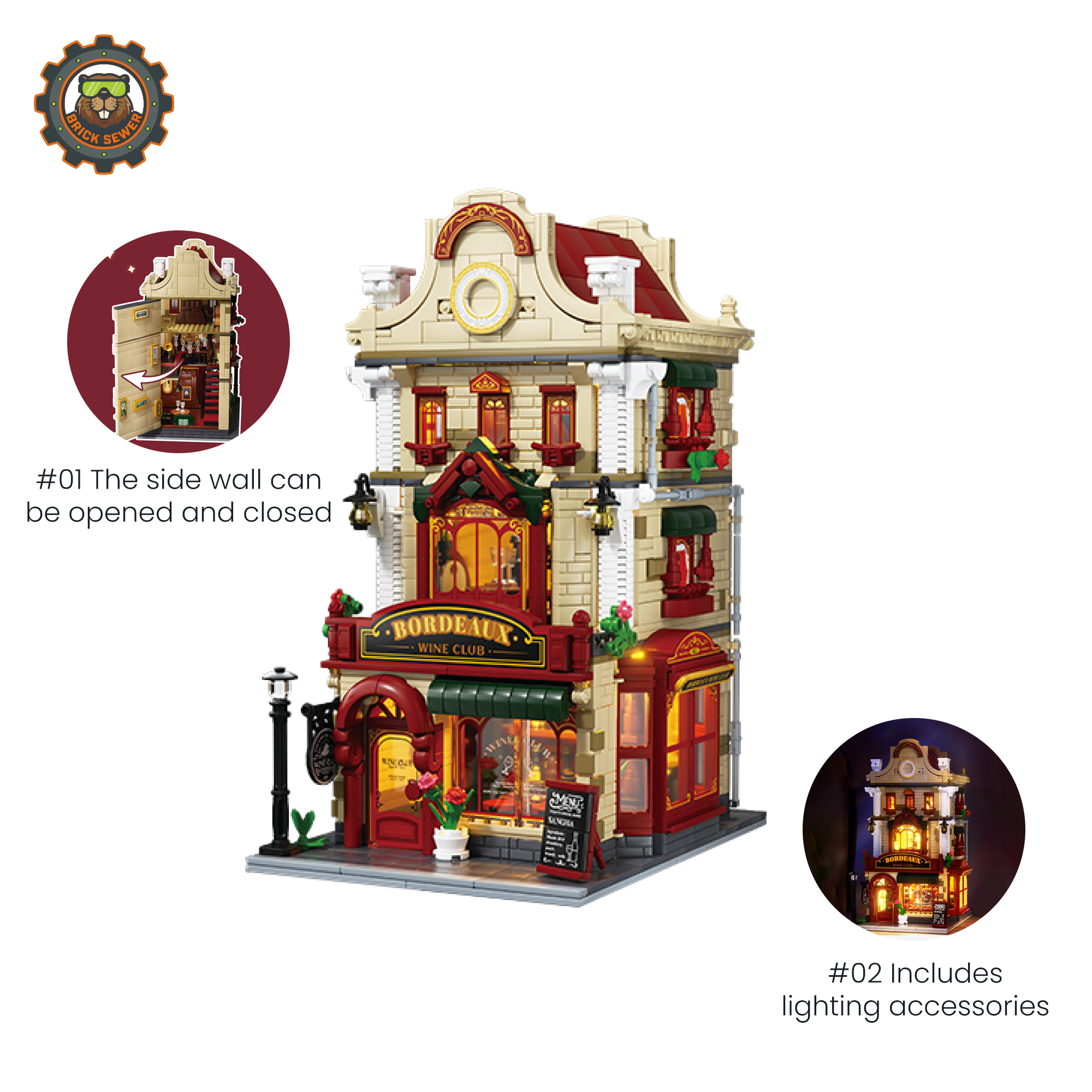 Bordeaux Wine House 1520pcs | Modular Building Blocks - Image 2 of 8 | TheBrickTube