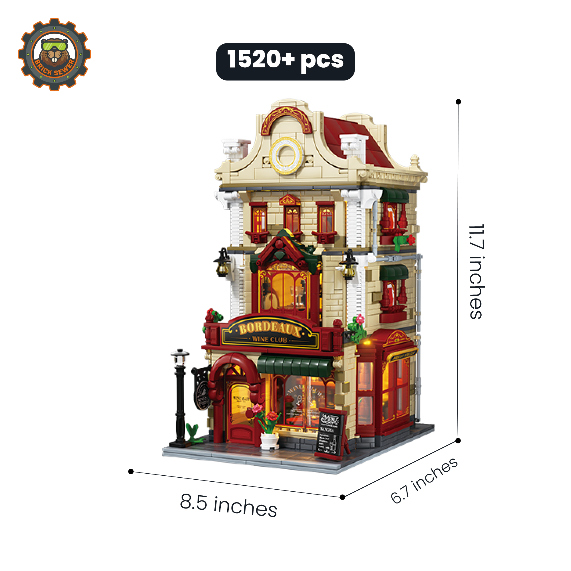 Bordeaux Wine House 1520pcs | Modular Building Blocks - Image 3 of 8 | TheBrickTube
