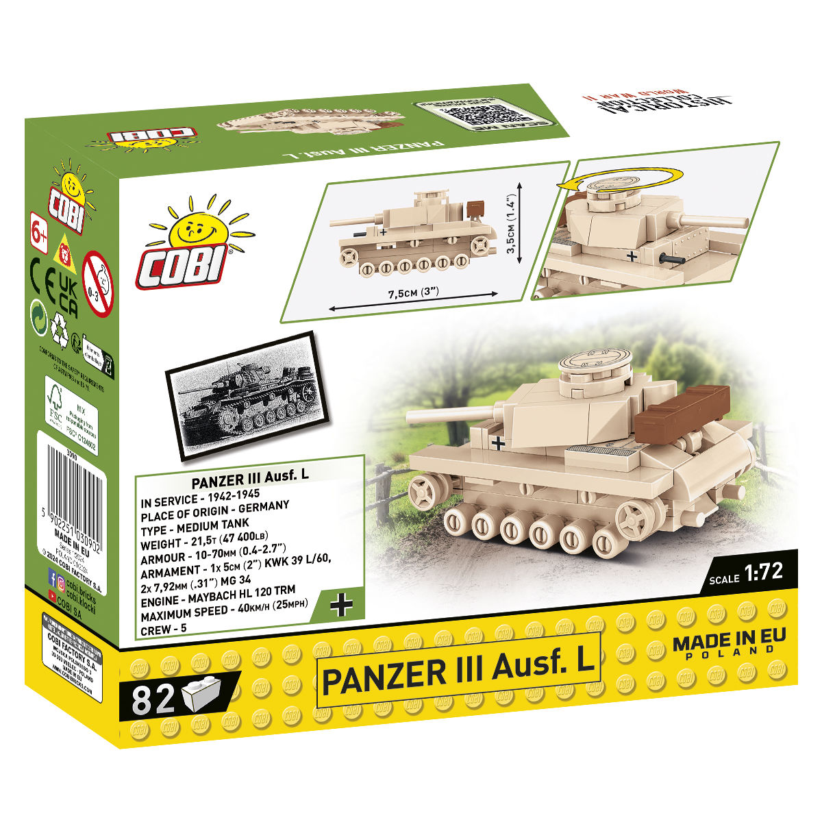 Panzer III Ausf. L Tank 1:72 Scale Building Set - Image 2 of 6 | TheBrickTube