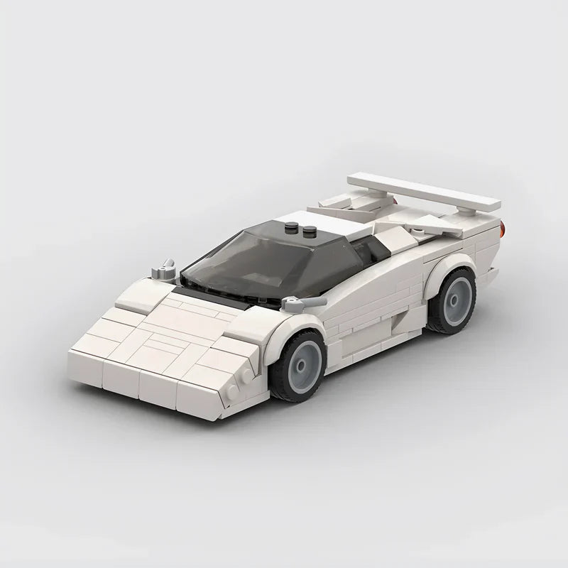Lamborghini Diablo brick model - detail close-up - TheBrickTube